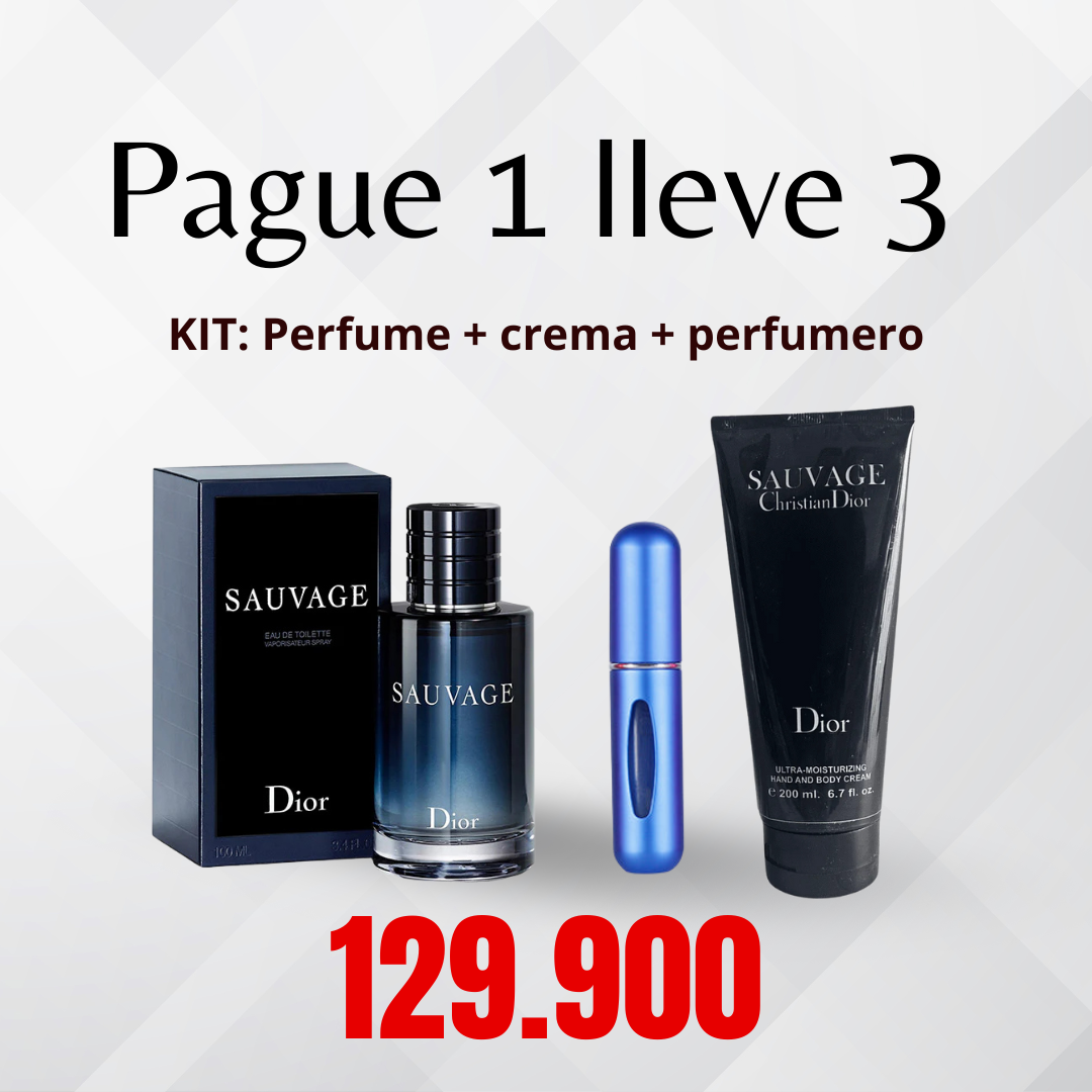 KIT: Perfume + crema + perfumero