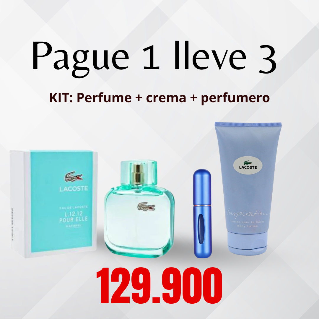 KIT: Perfume + crema + perfumero