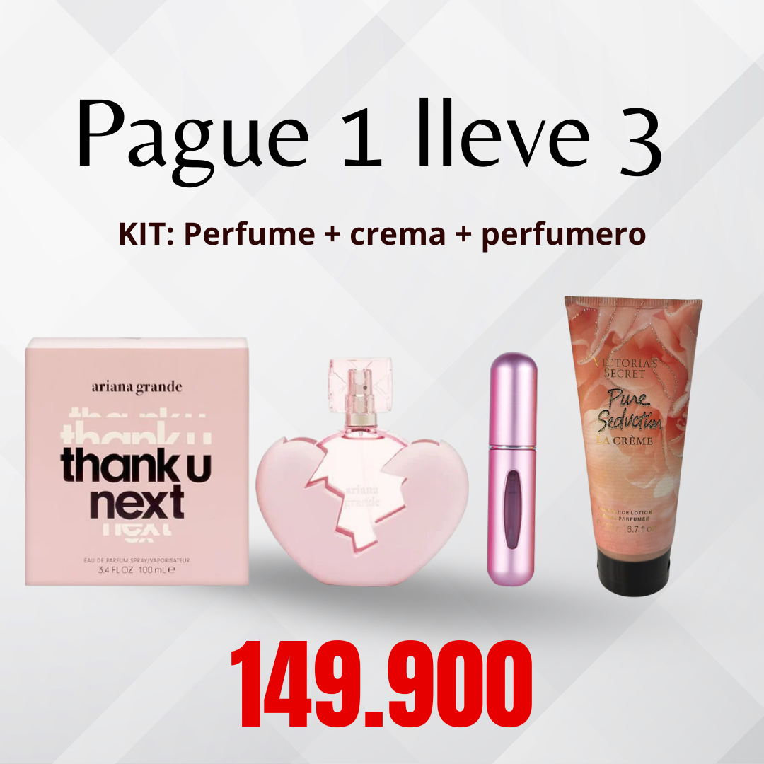 KIT: Perfume + crema + perfumero